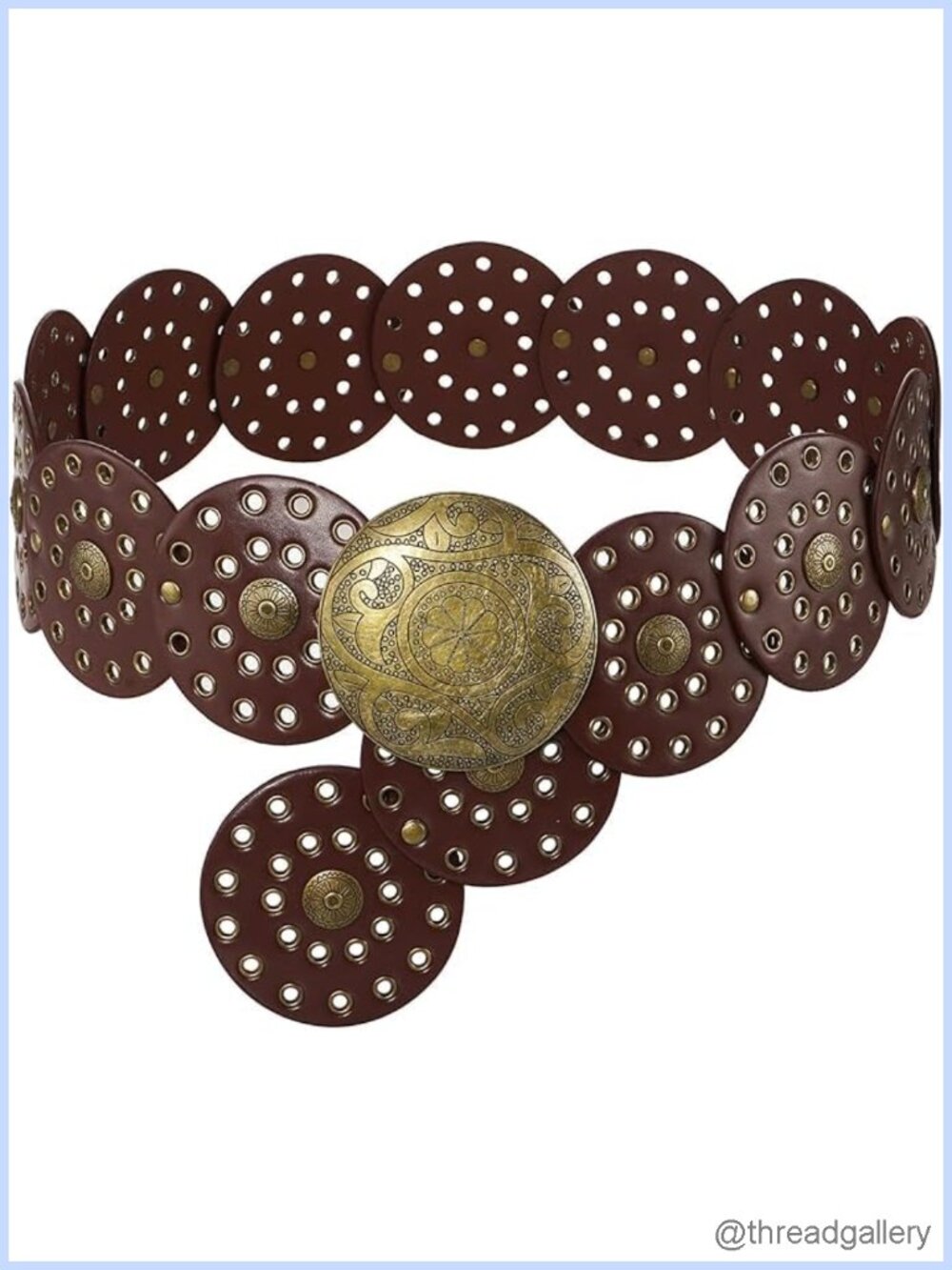 Western Leather Belt Women Concho Cowgirl Wide Boho Country Waist Dress Belt